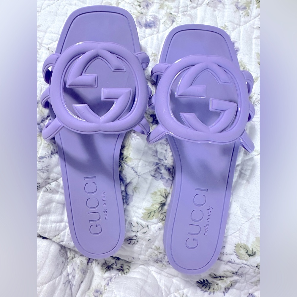 ๐ฅGUCCI ๐Women's Interlocking G slide sandal-IN GUCCI NOW @$550! Gorg! Sz 38/8 - Picture 8 of 16